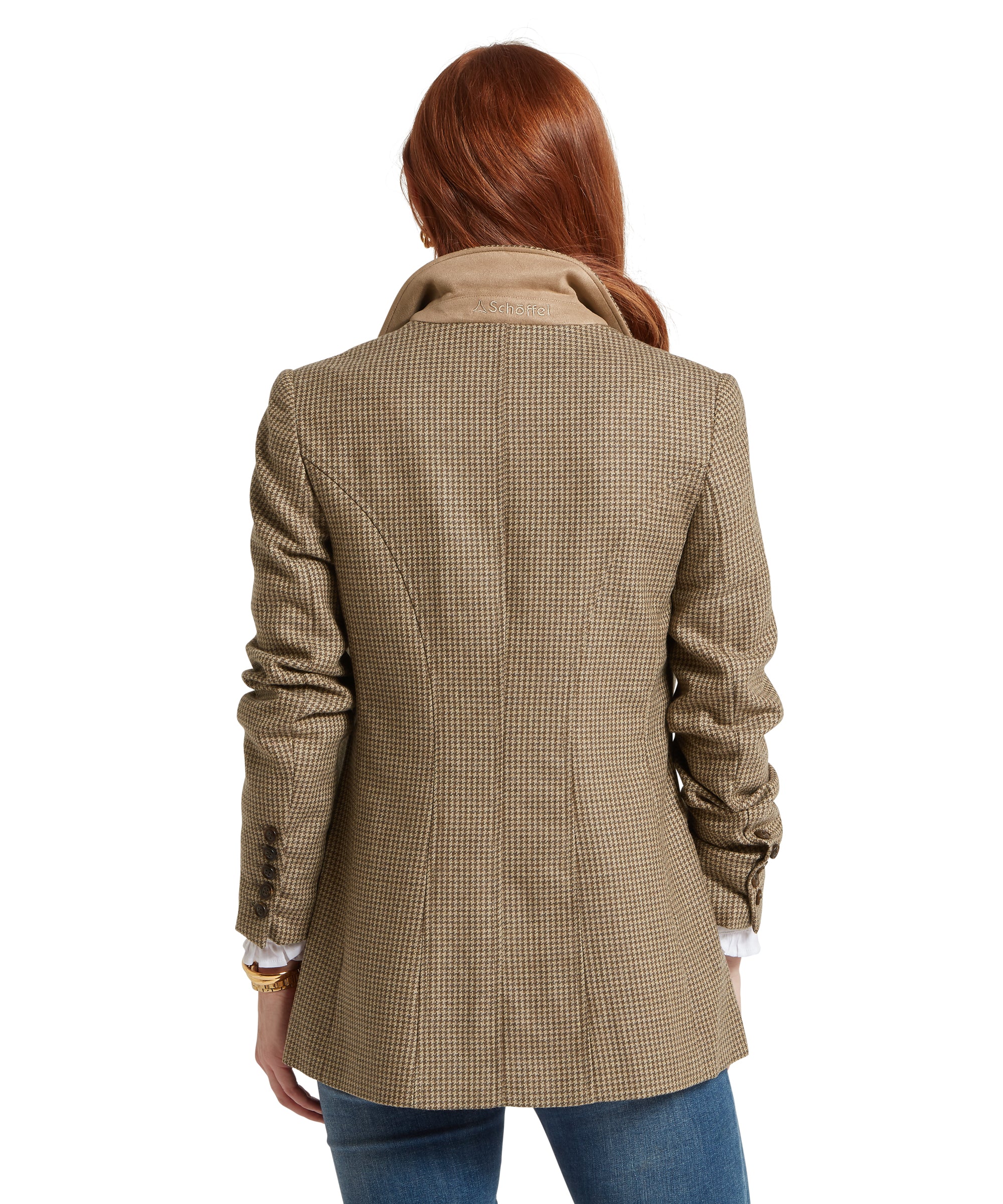 Isla Tweed Blazer - Houndstooth Tweed
