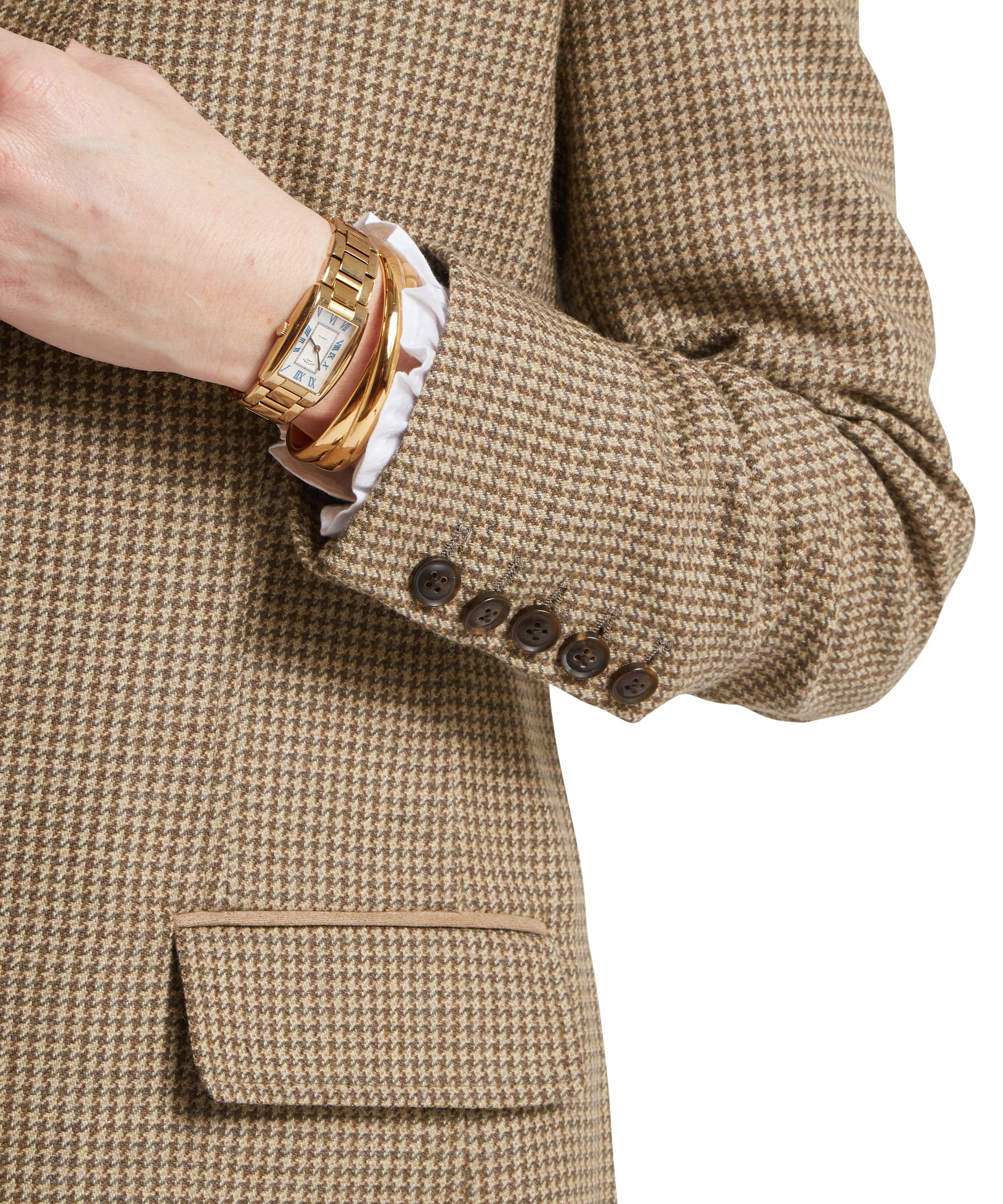 Isla Tweed Blazer - Houndstooth Tweed