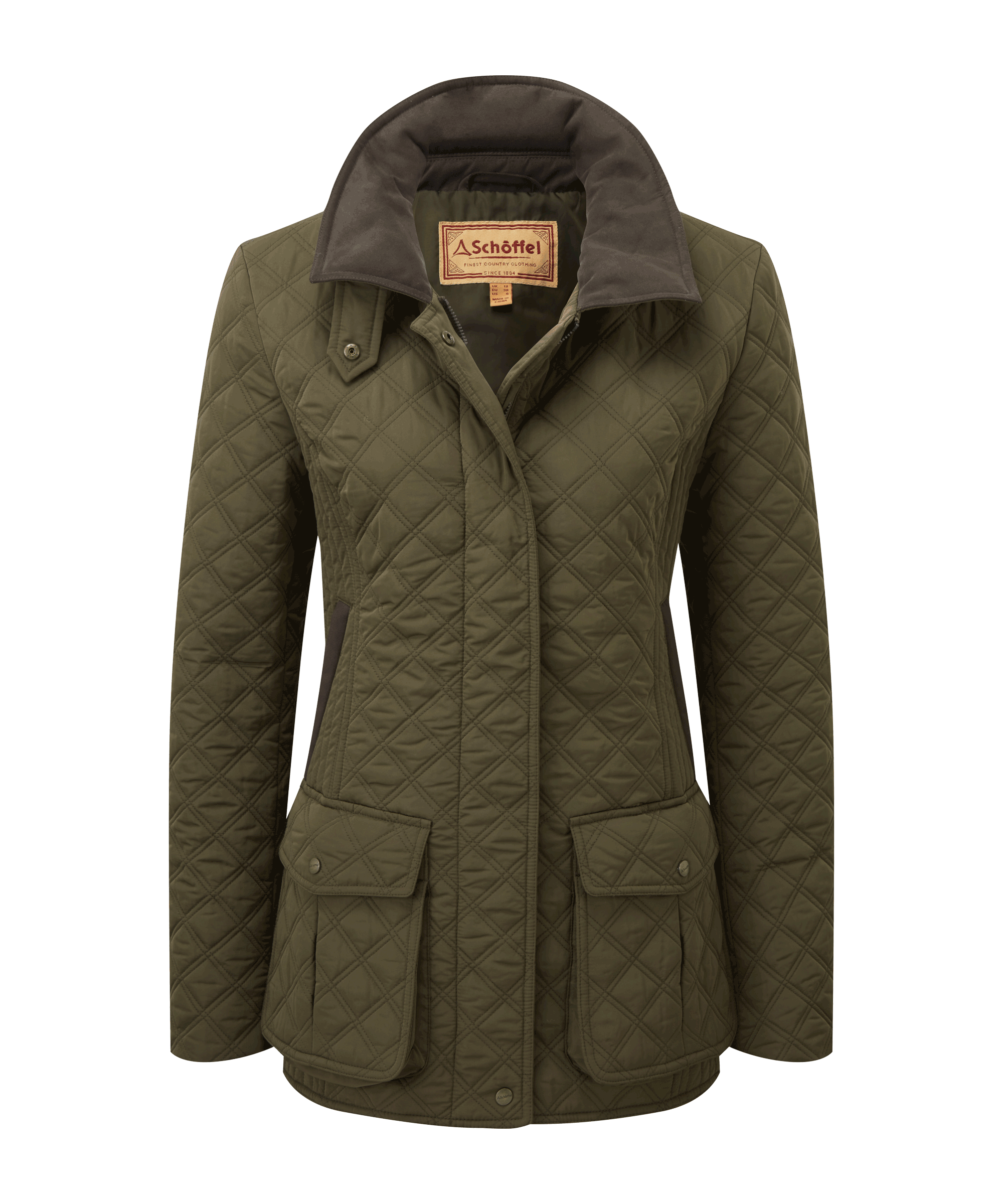 Puffer Jackets Olive Green Quilted Jacket Ladies Women's Lilymere