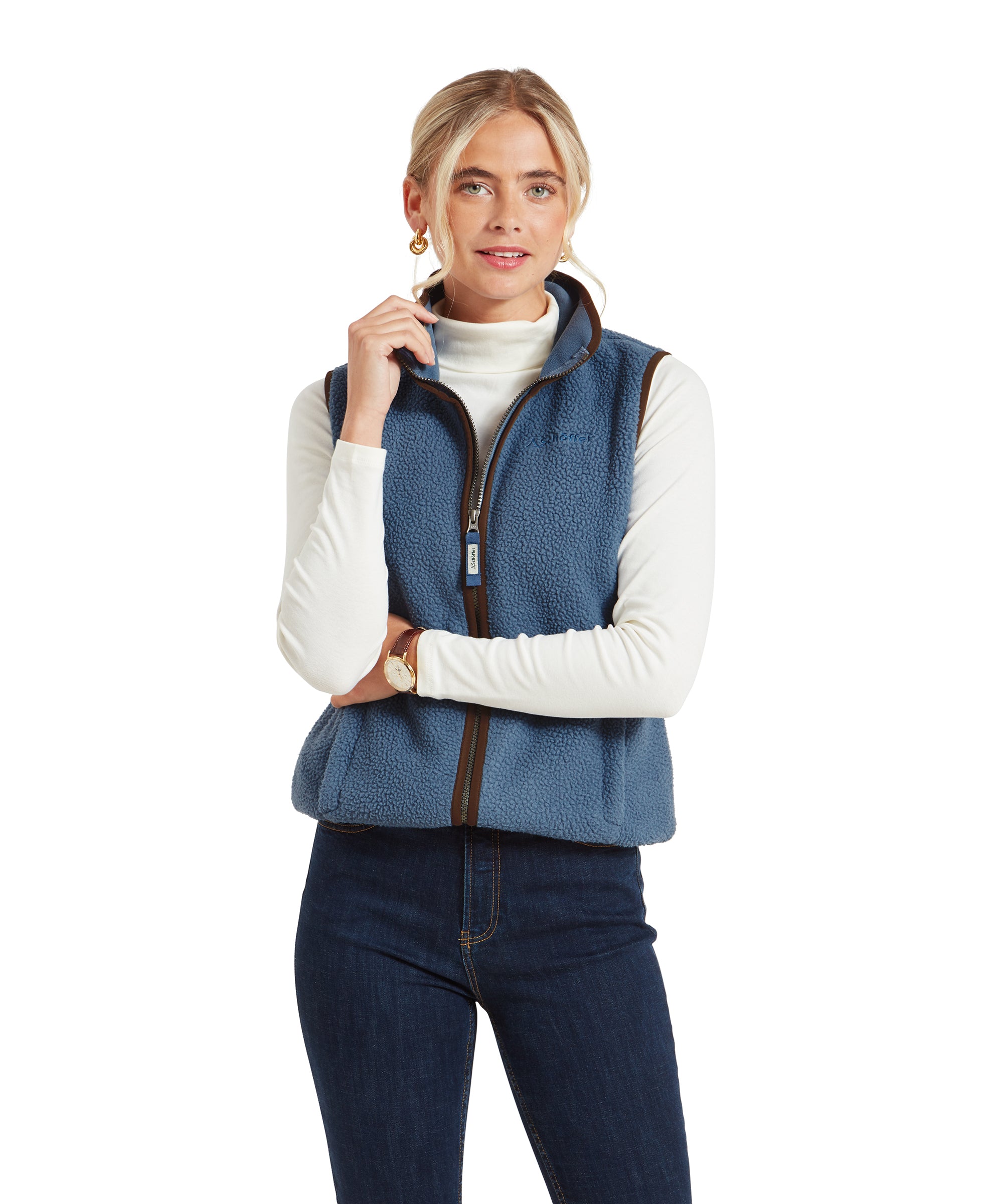 Women's Lyndon Retro Fleece Gilet Navy Schöffel Country