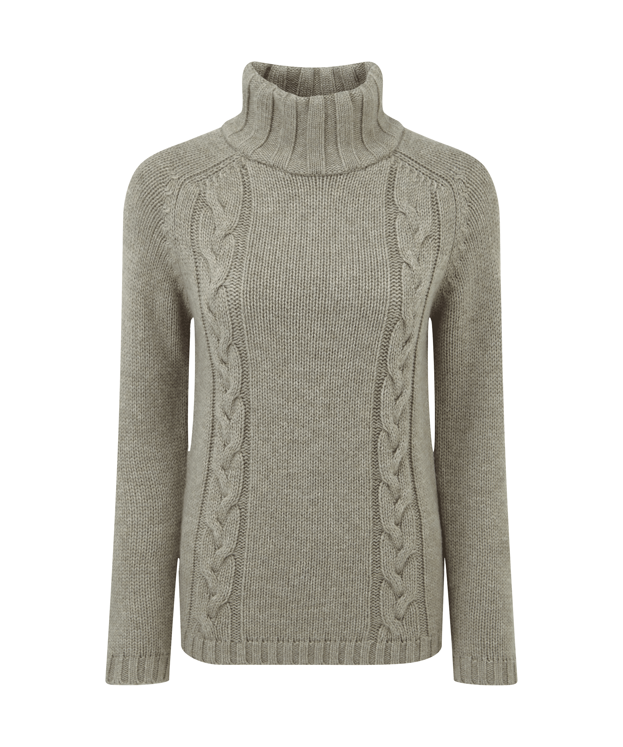 Cable roll neck jumper on sale