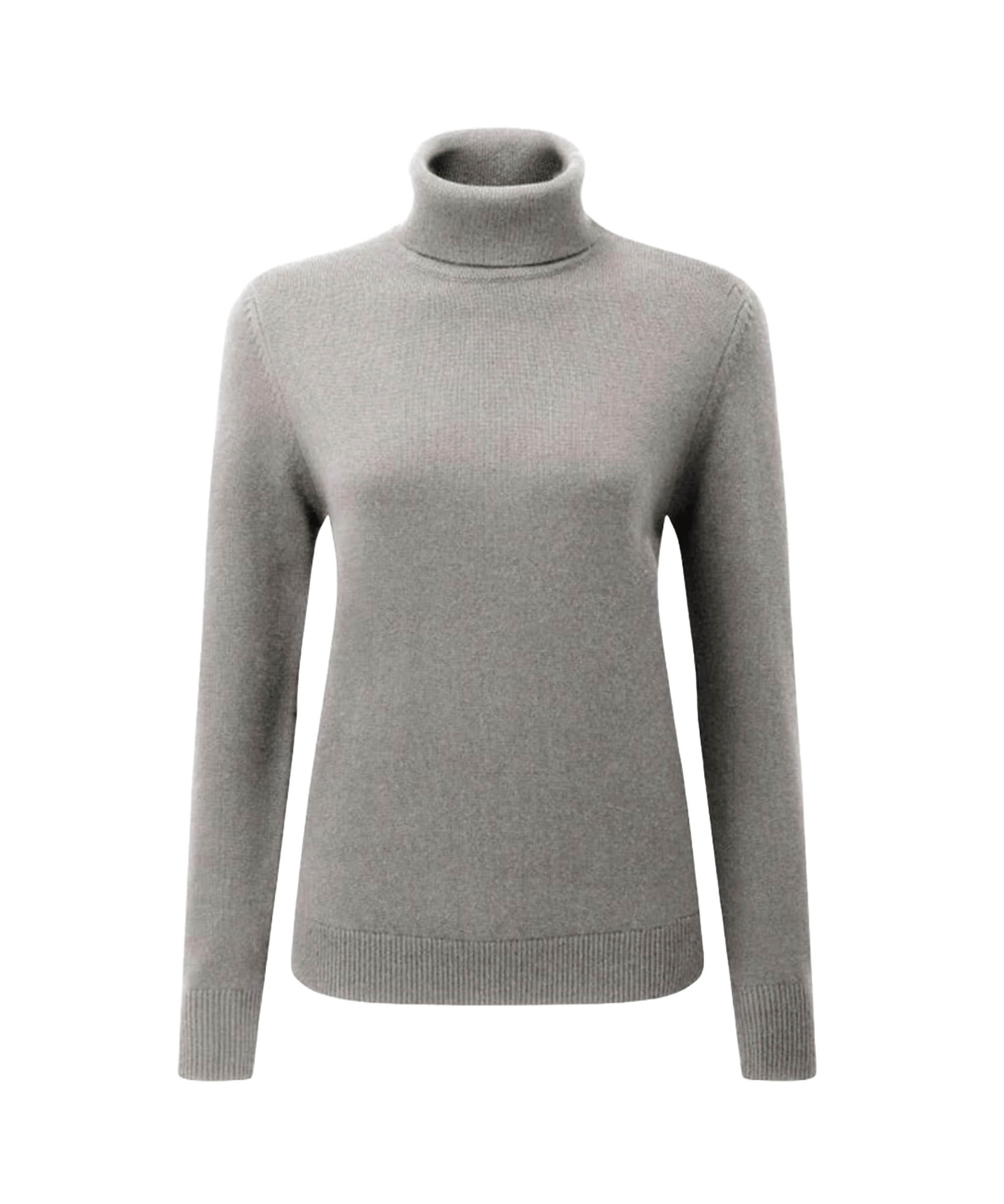 Women's Merino Roll Neck - Silver Grey