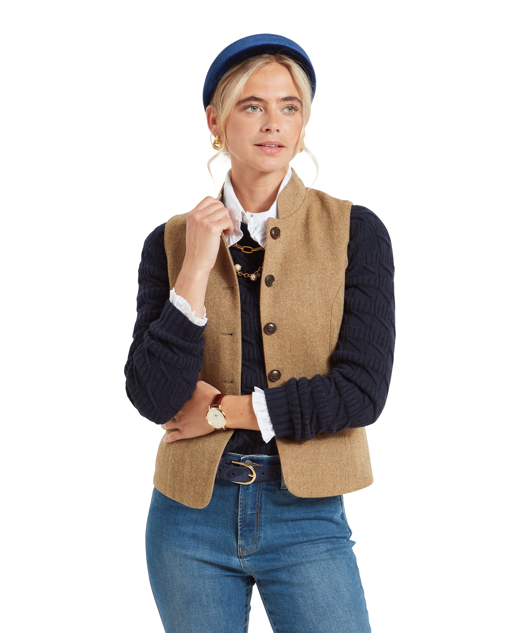 Women's Millport Oak Tweed Waistcoat Schöffel Country