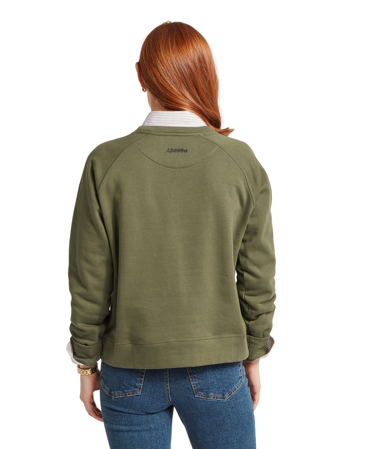Newberry Sweatshirt for women in Green, from Schöffel, subtle logo embroidery