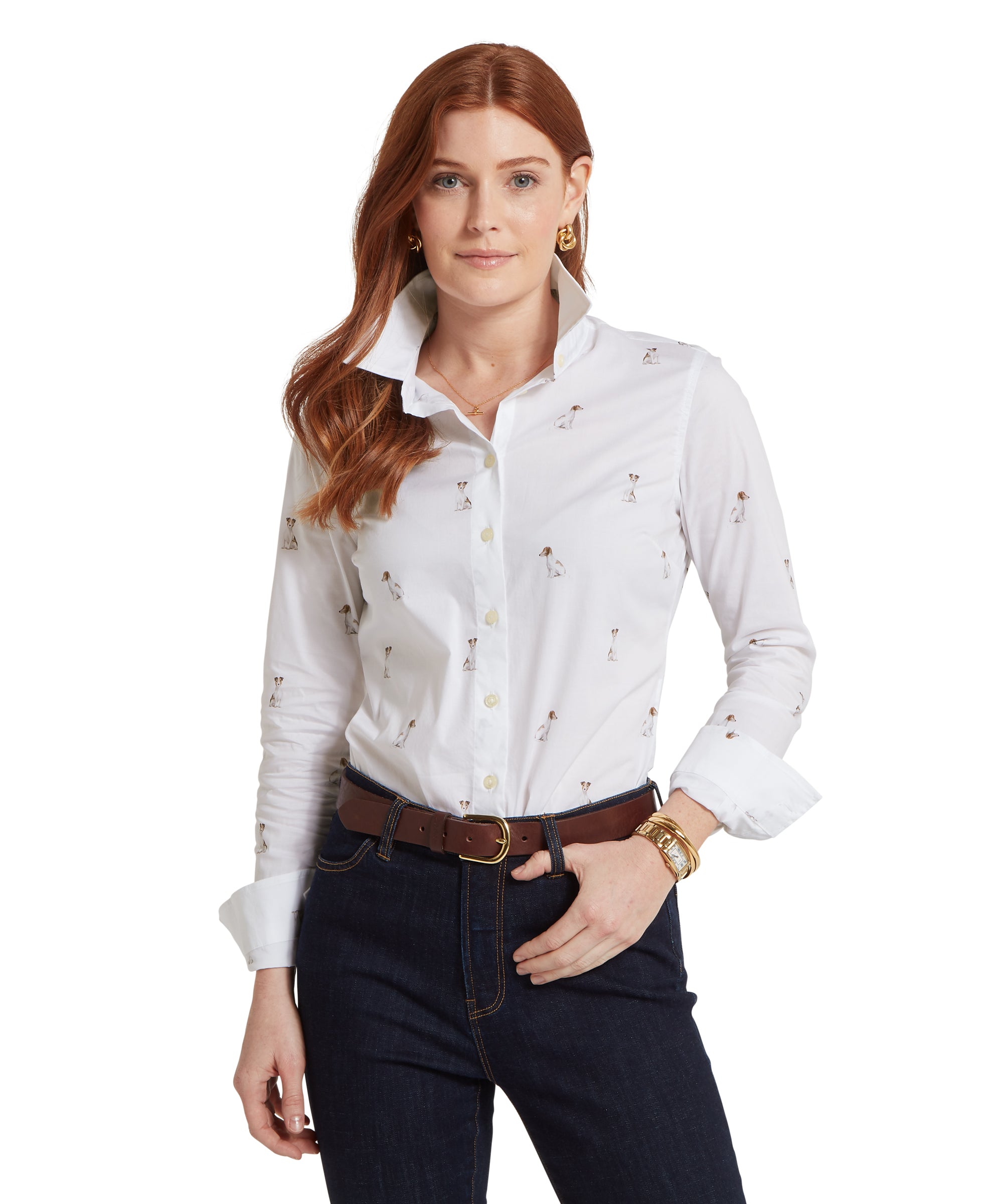 Norfolk Shirt - Jack Russel Print