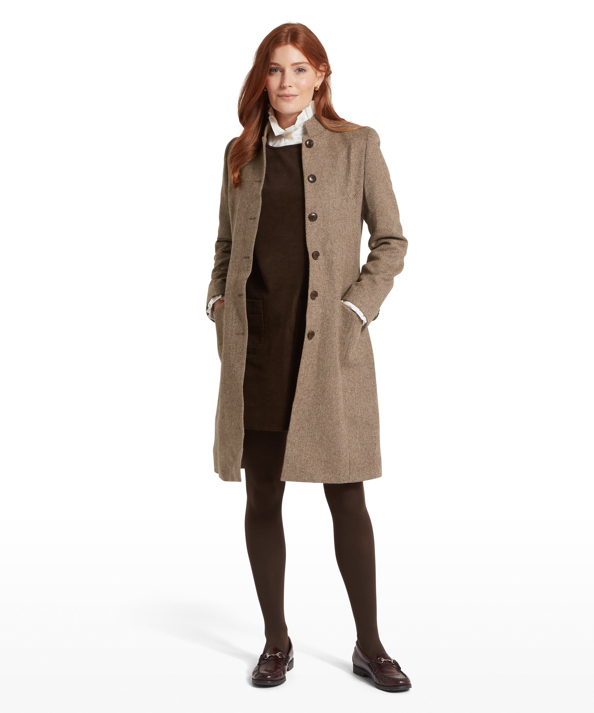 Portree Tweed Jacket - Cobblestone Herringbone Tweed