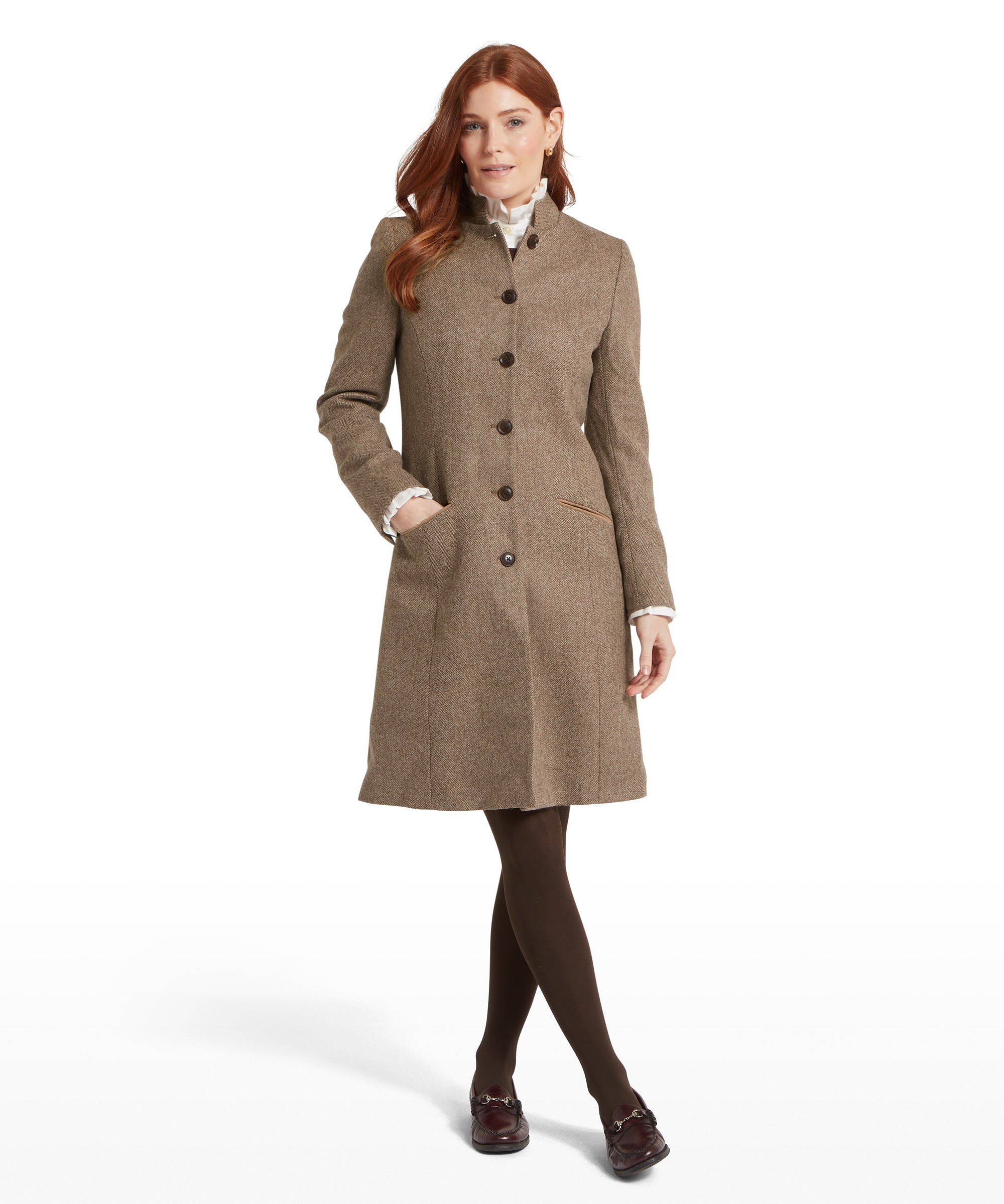 Portree Tweed Jacket - Cobblestone Herringbone Tweed