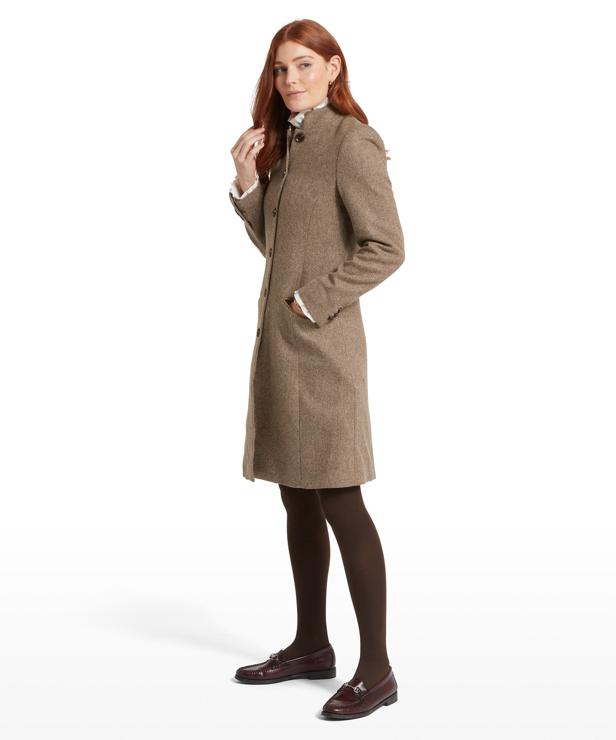 Portree Tweed Jacket - Cobblestone Herringbone Tweed