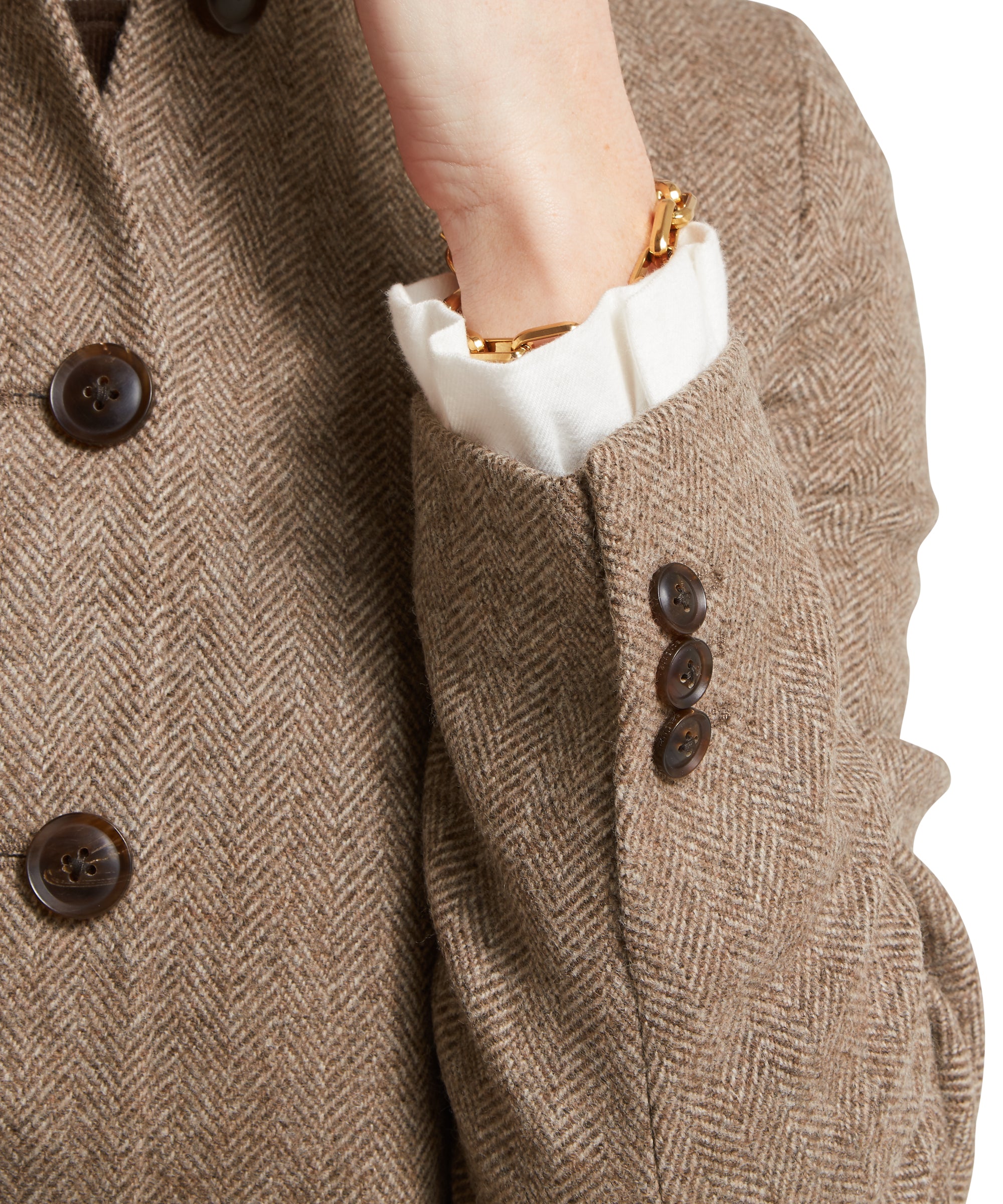 Portree Tweed Jacket - Cobblestone Herringbone Tweed