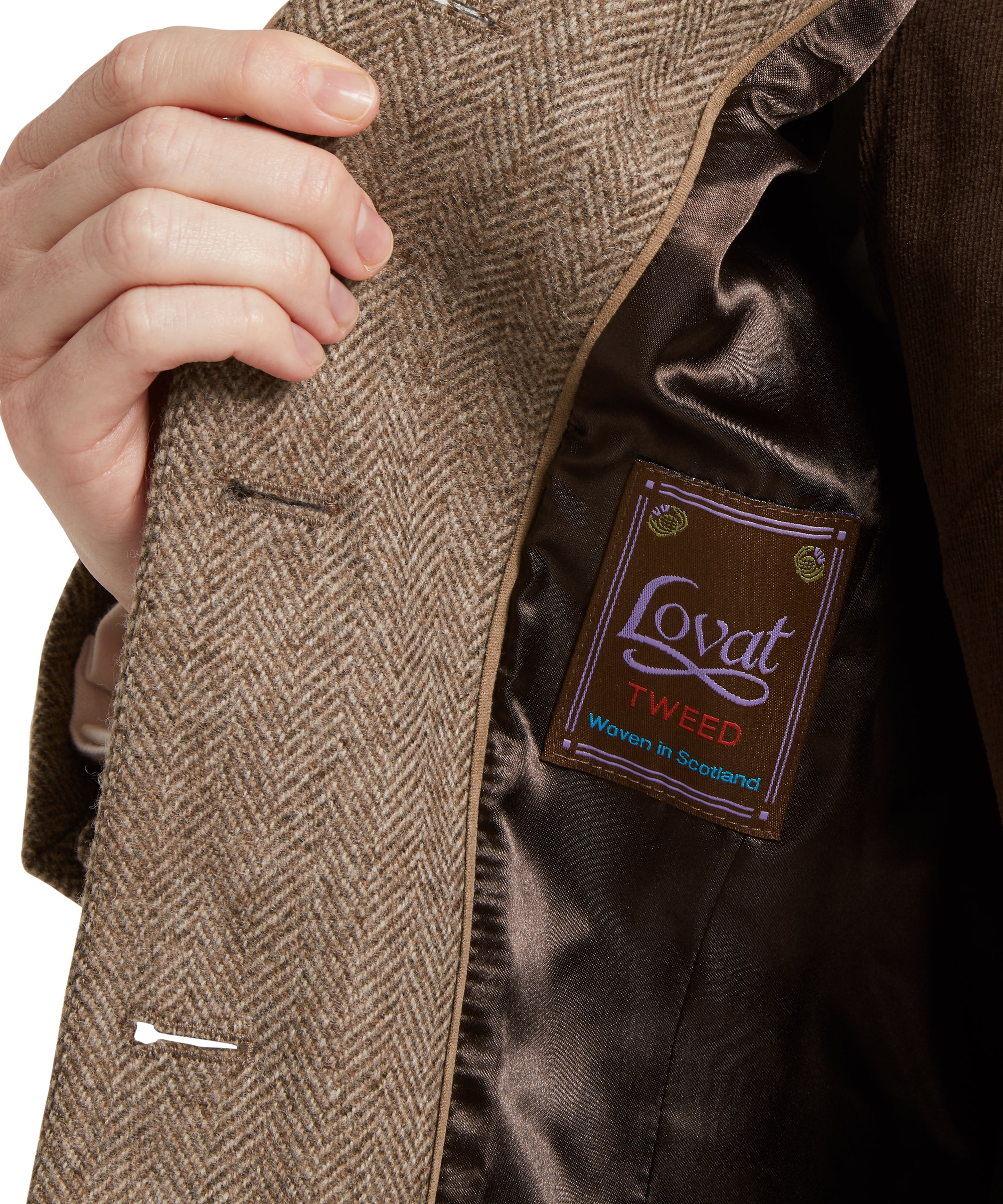 Portree Tweed Jacket - Cobblestone Herringbone Tweed