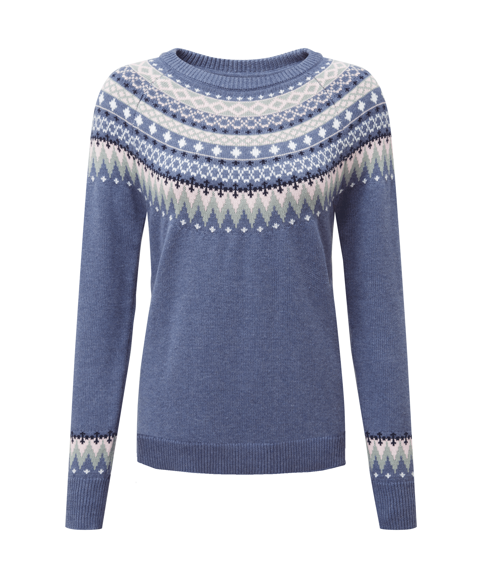 Cotton fair isle sweater women's discount