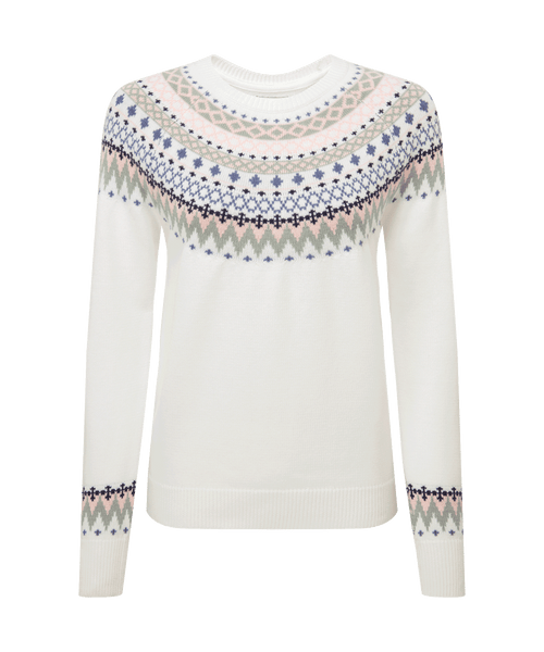 Women's Shetland Fairisle Jumper Blush Pink Schöffel Country