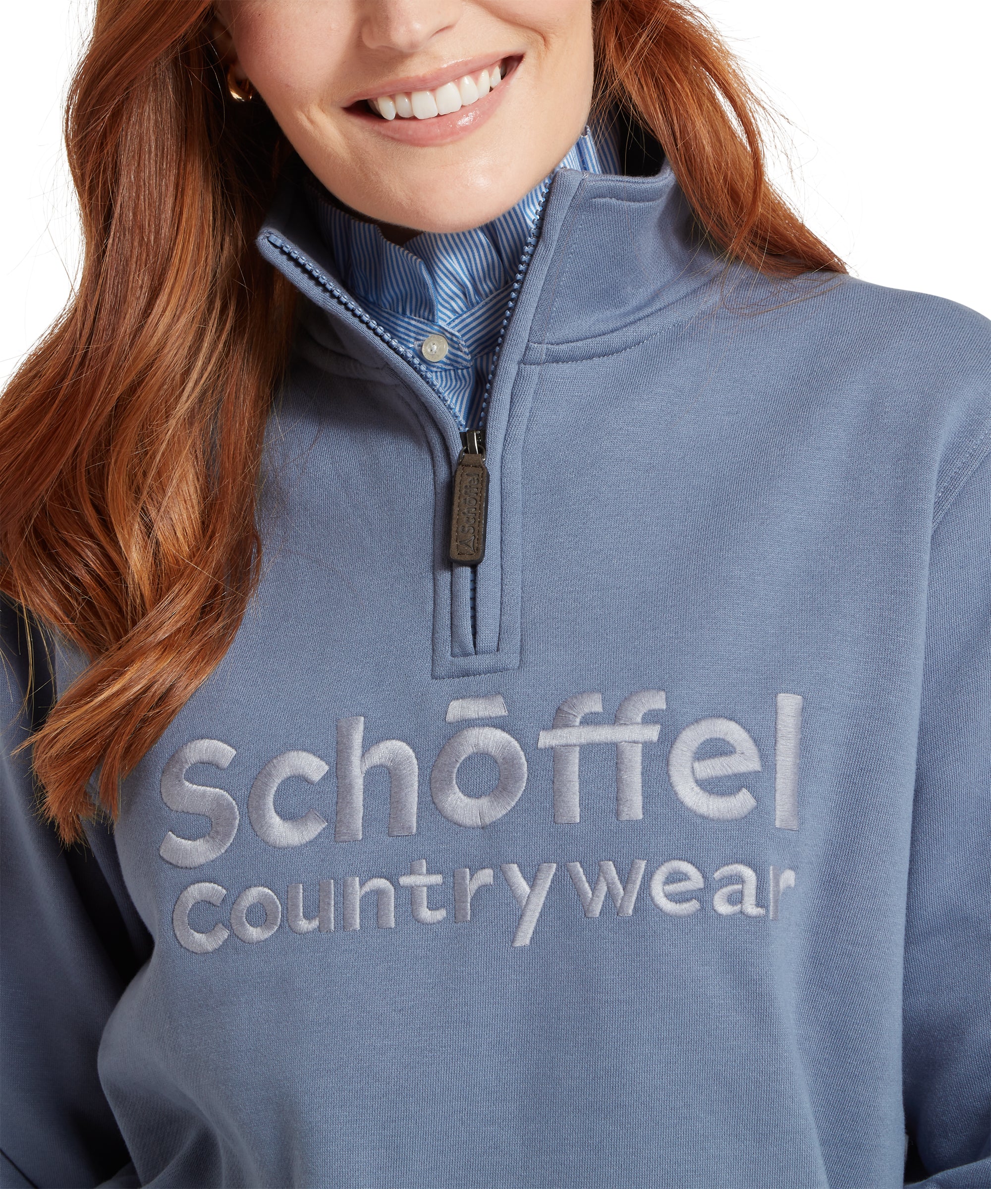 St Issey Quarter Zip Sweatshirt - Storm Blue