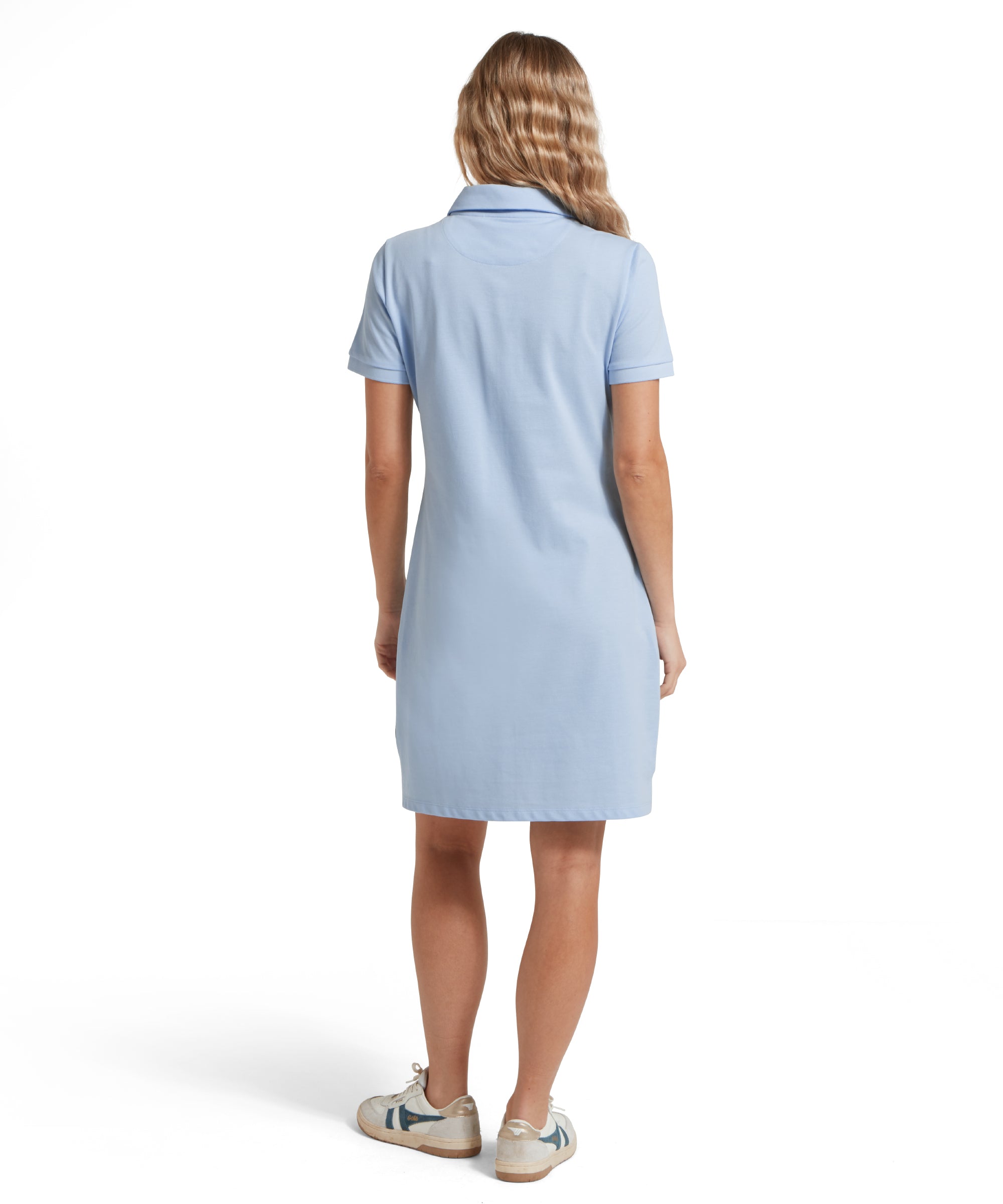 pale blue short sleeve dress Women's St Ives Polo Dress Blue