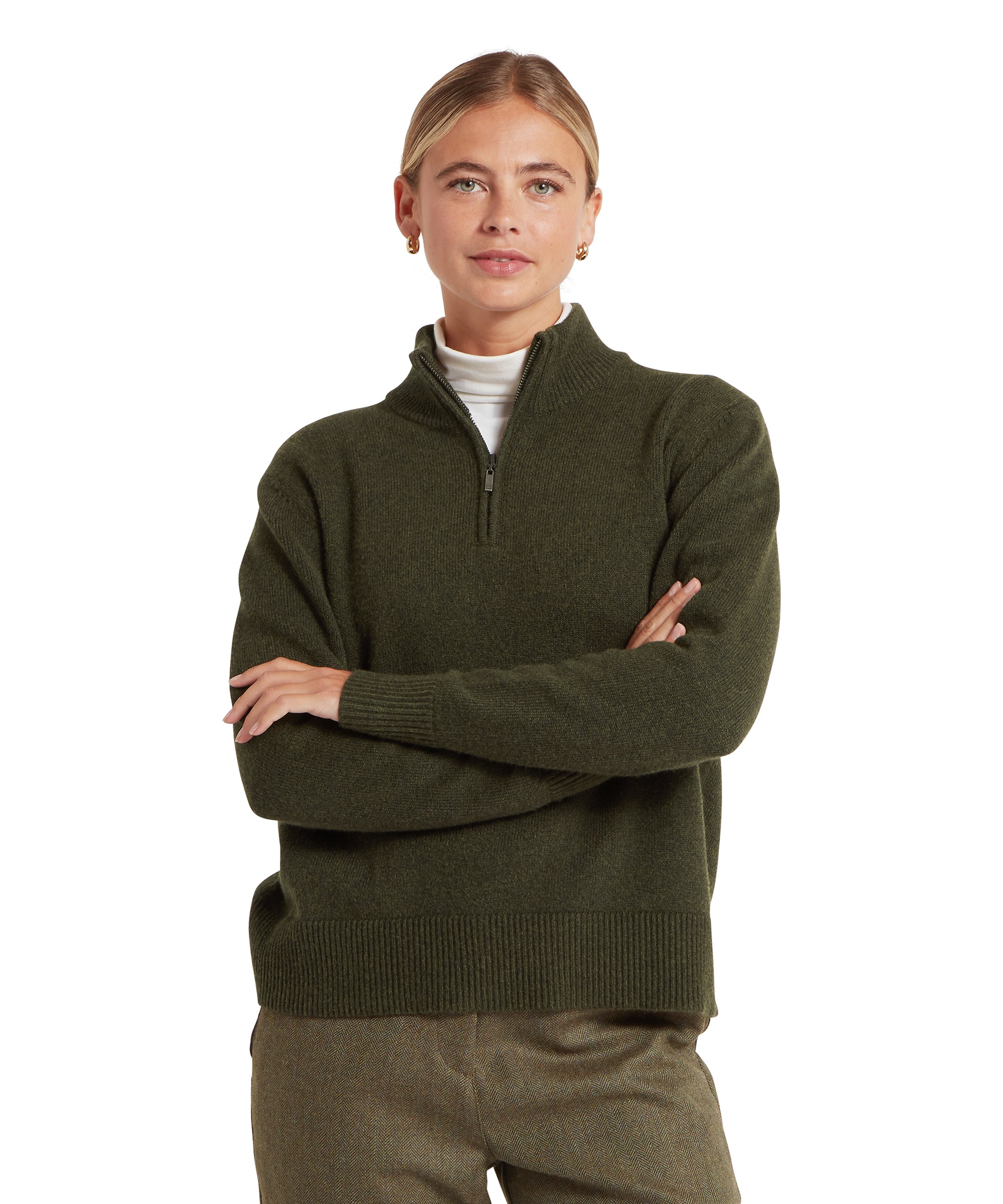 Thoralby Quarter Zip Jumper - Loden
