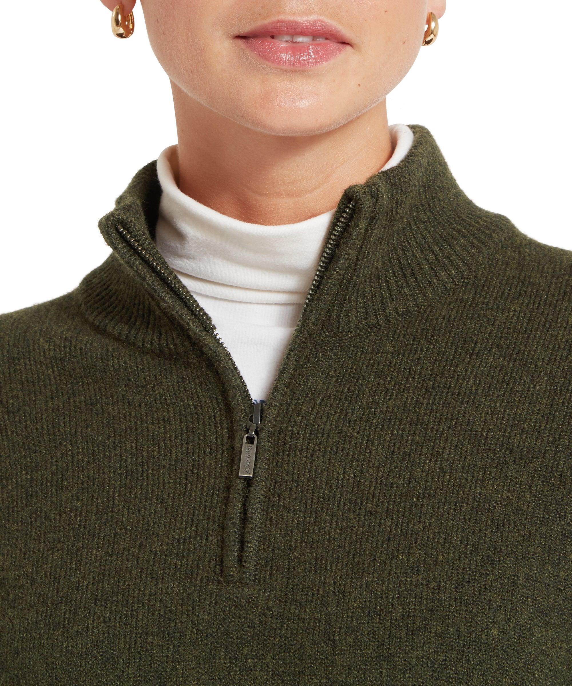 Thoralby Quarter Zip Jumper - Loden