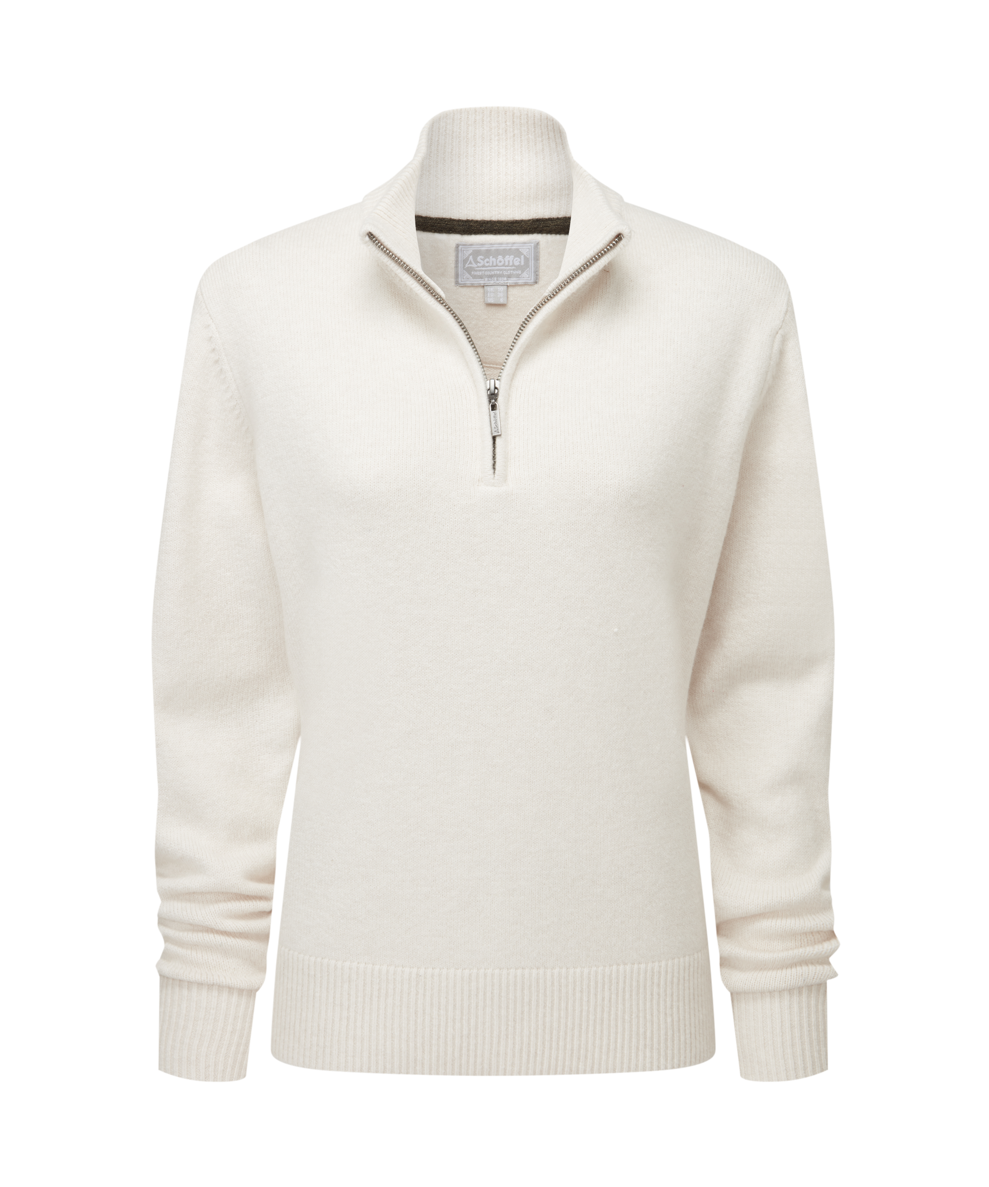 Thoralby Quarter Zip Jumper - Soft White