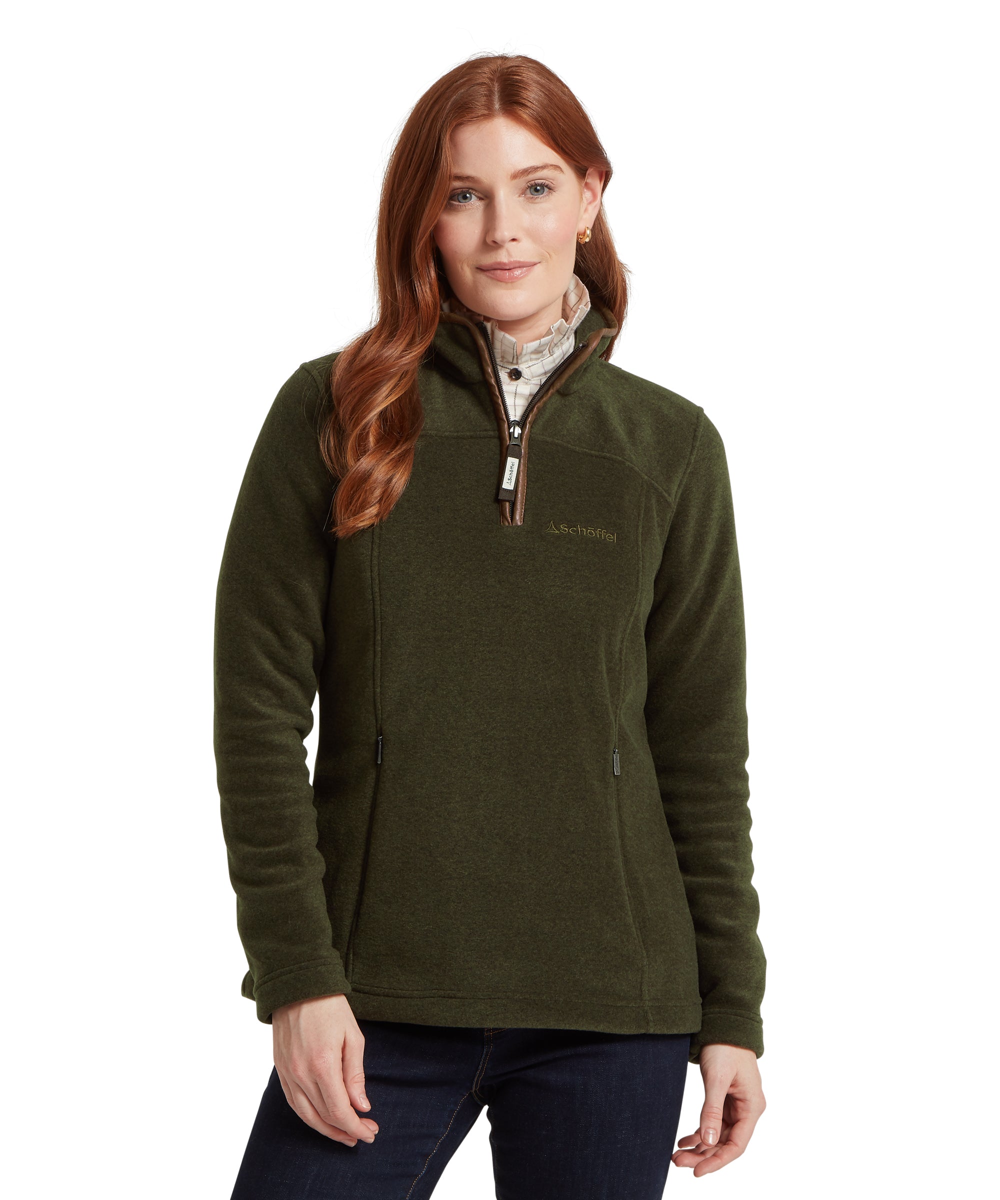 Women's Tilton Quarter Zip Fleece Dark Olive | Schöffel Country
