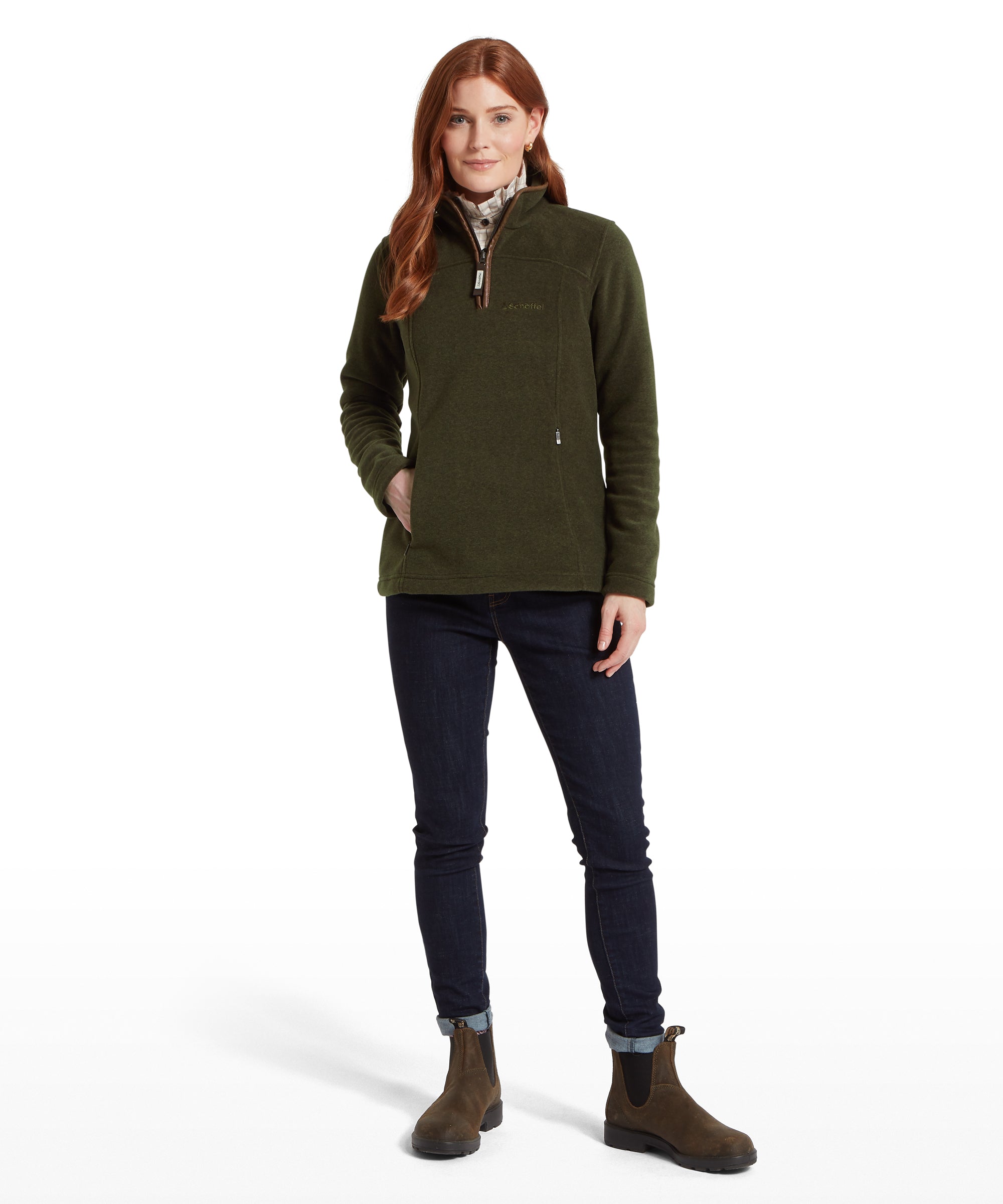 Women's Tilton Quarter Zip Fleece Dark Olive | Schöffel Country