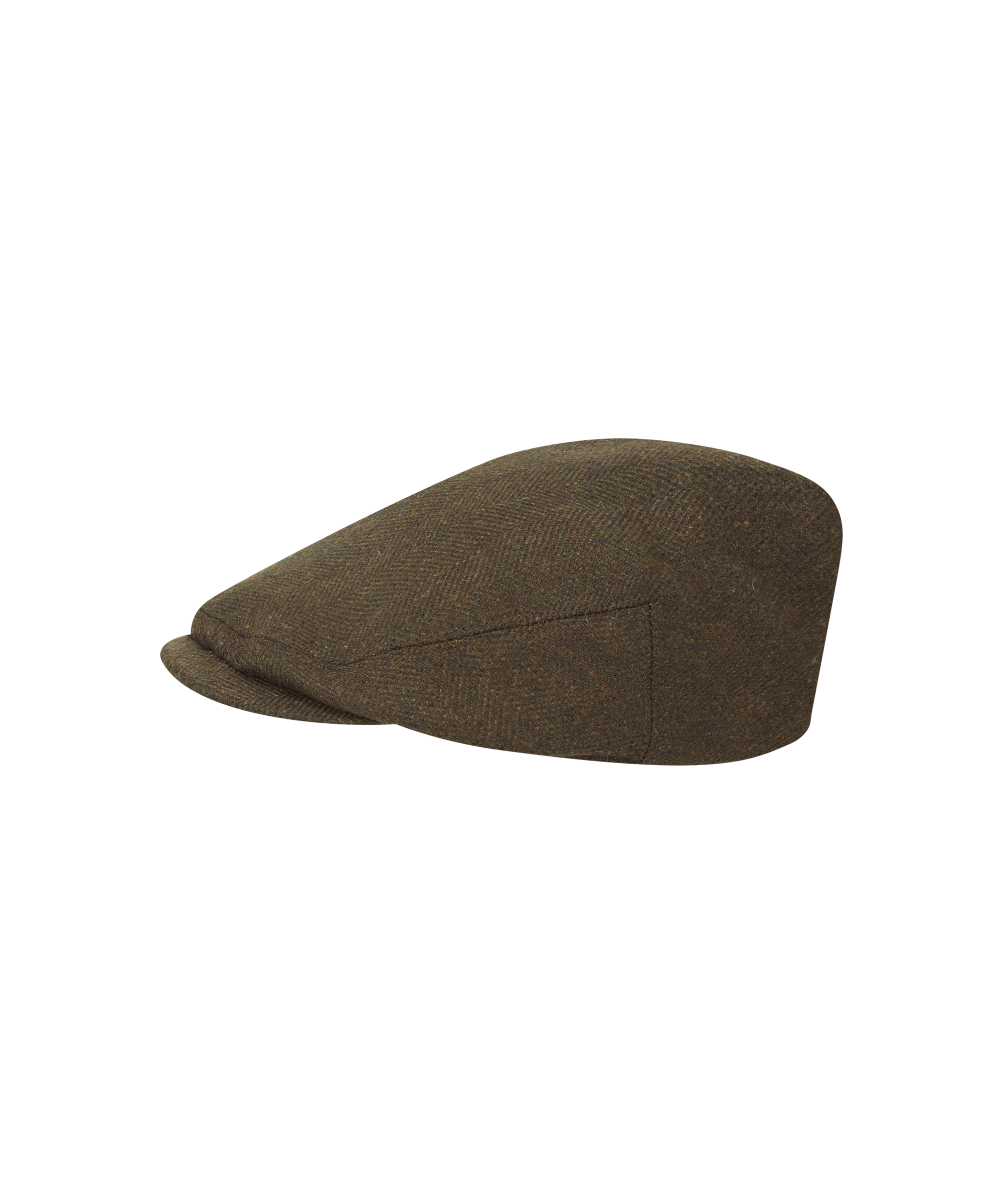 Schöffel Women's Tweed Cap in Green — traditional herringbone tweed flat cap in olive green, a refined countryside essential for shooting days and country walks alike