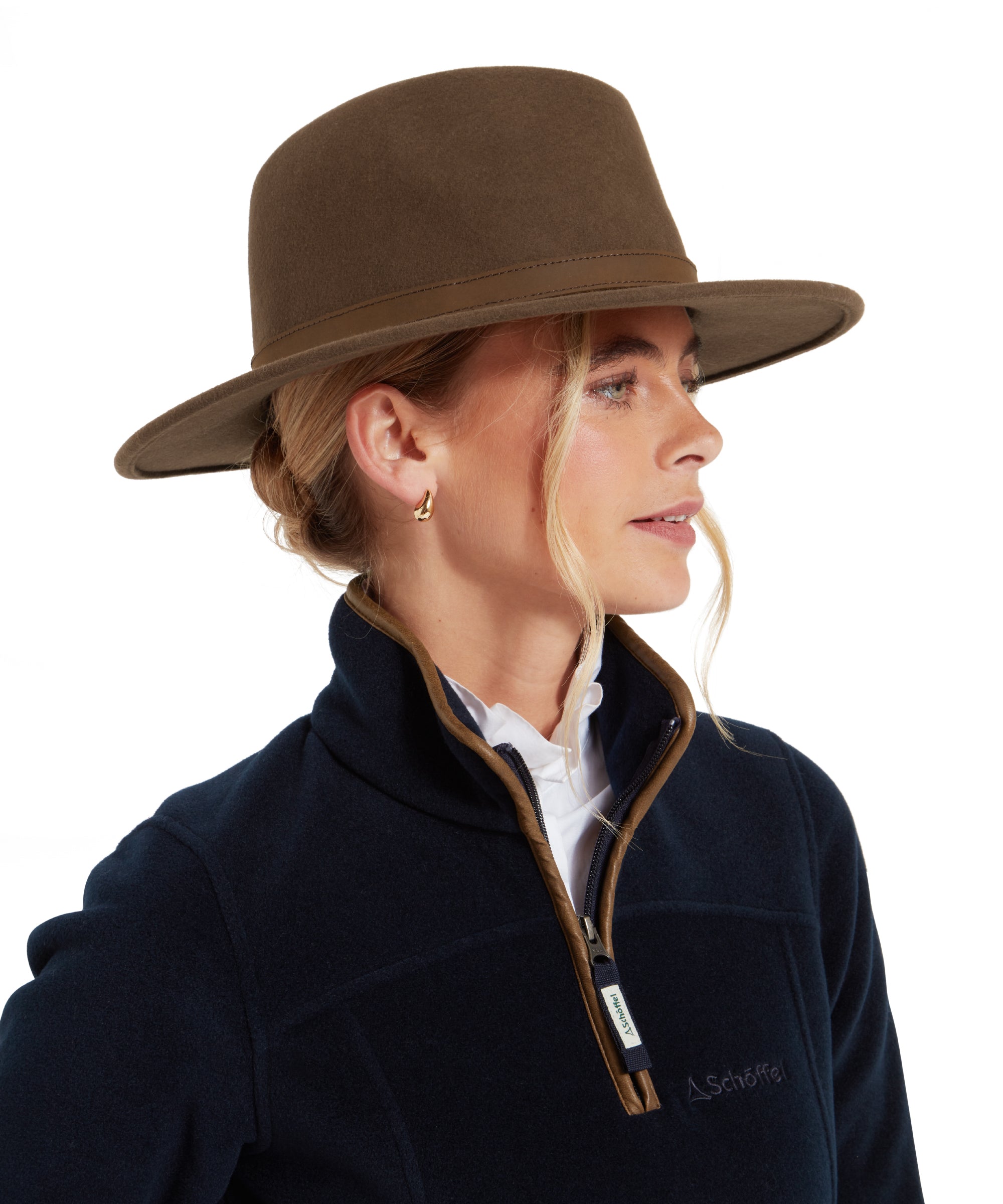 帽子 NAMESAKE Dave Knitted Fedora Brown DAVE KNITTED FEDORA